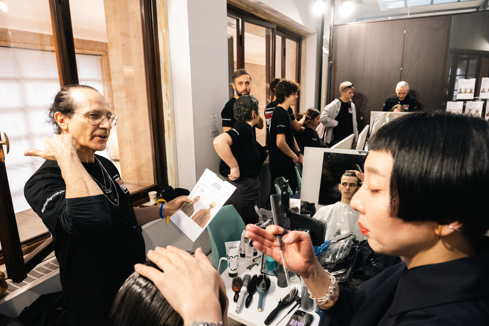 Hed Mayner — Pitti Uomo 109, backstage TONI&GUY