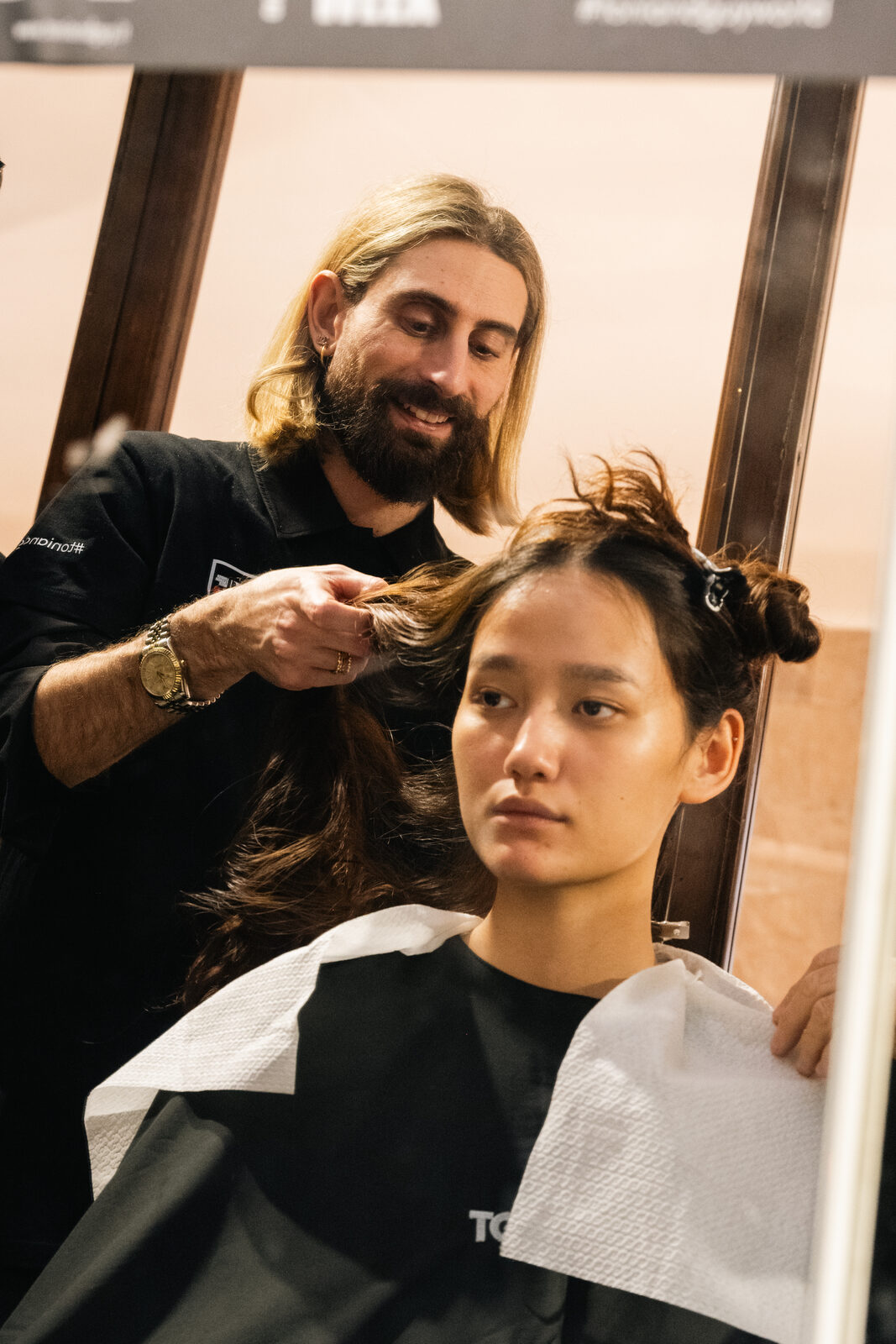 Hed Mayner — Pitti Uomo 109, backstage TONI&GUY