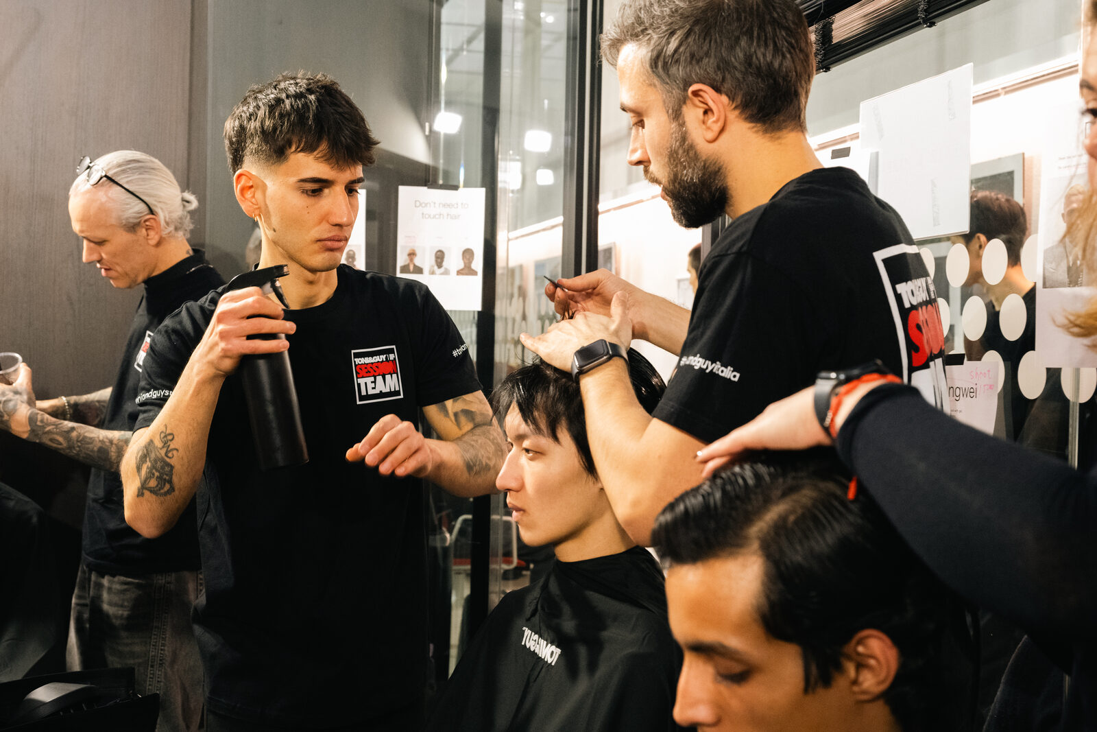 Hed Mayner — Pitti Uomo 109, backstage TONI&GUY
