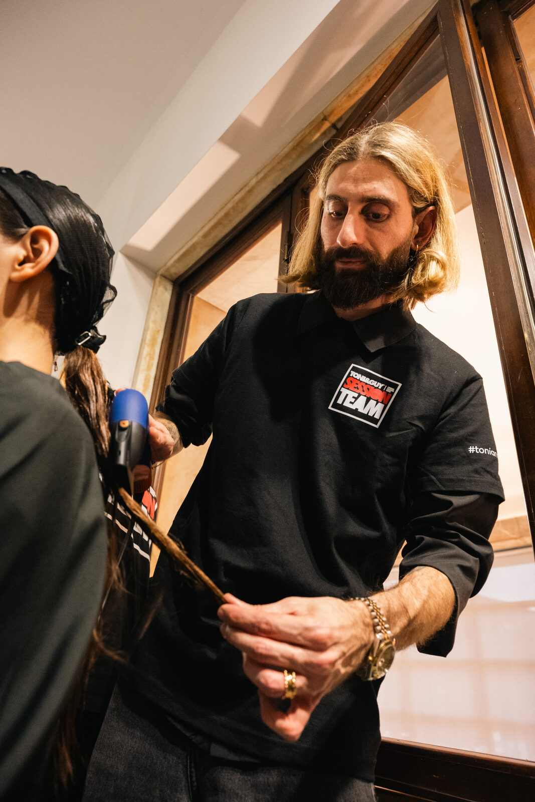 Hed Mayner — Pitti Uomo 109, backstage TONI&GUY